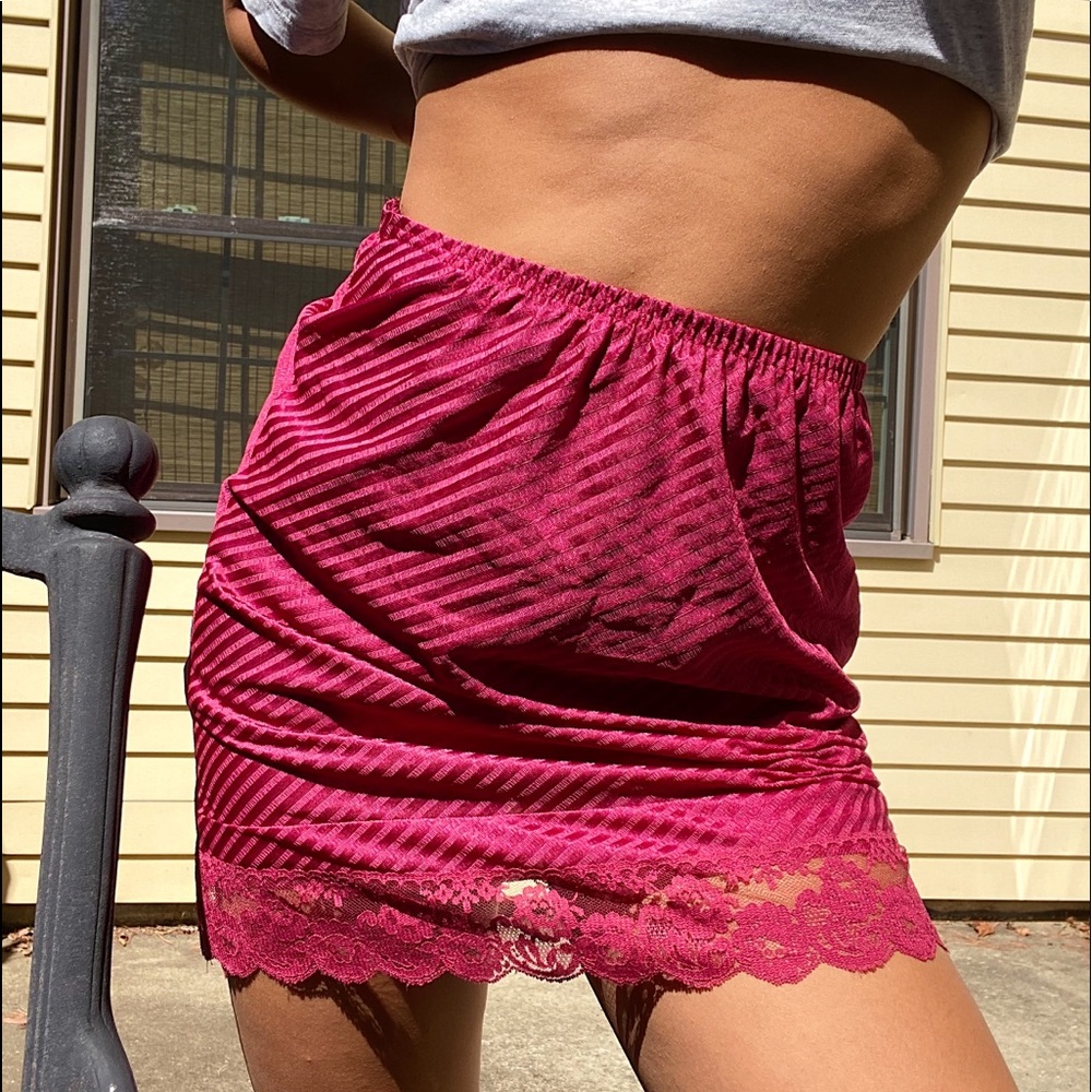 Pink sheer lingerie skirt